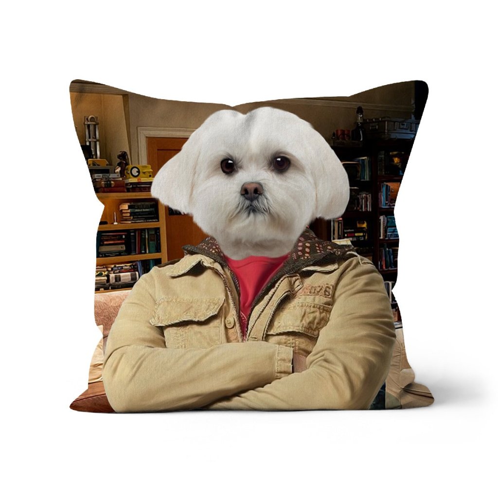 Pet Portraits | Leonard Hofstadter (Big Bang Theory): Custom Pet Pillow | Paw & Glory
