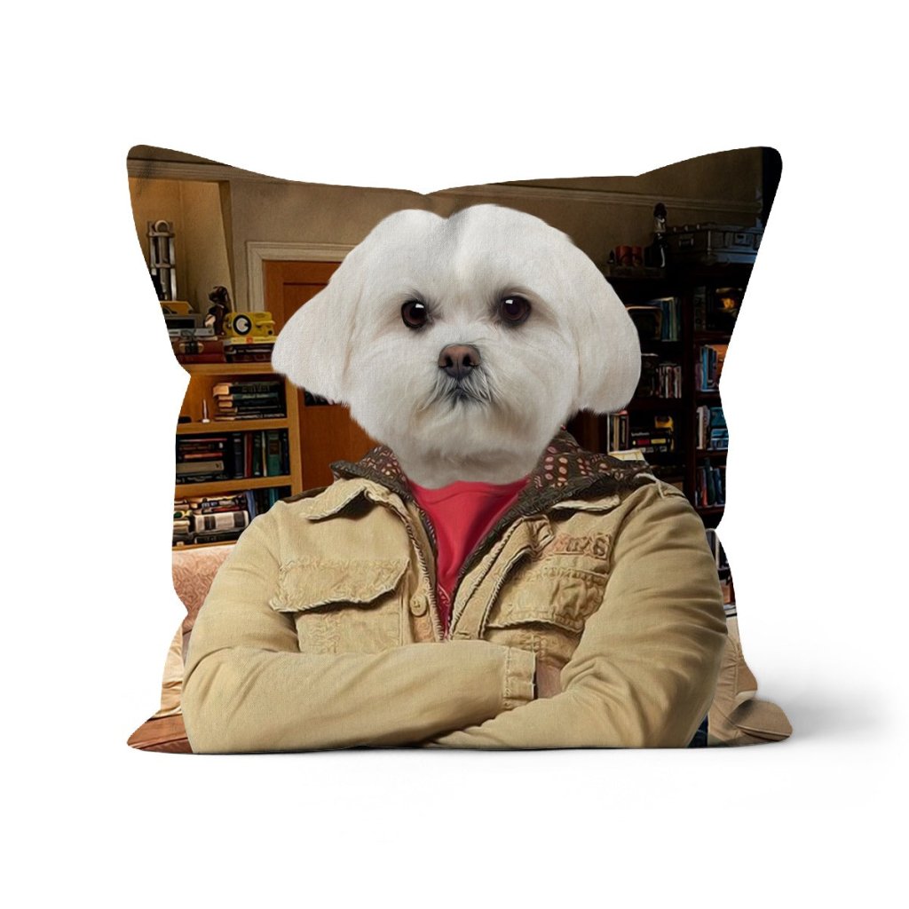 Pet Portraits | Leonard Hofstadter (Big Bang Theory): Custom Pet Pillow | Paw & Glory