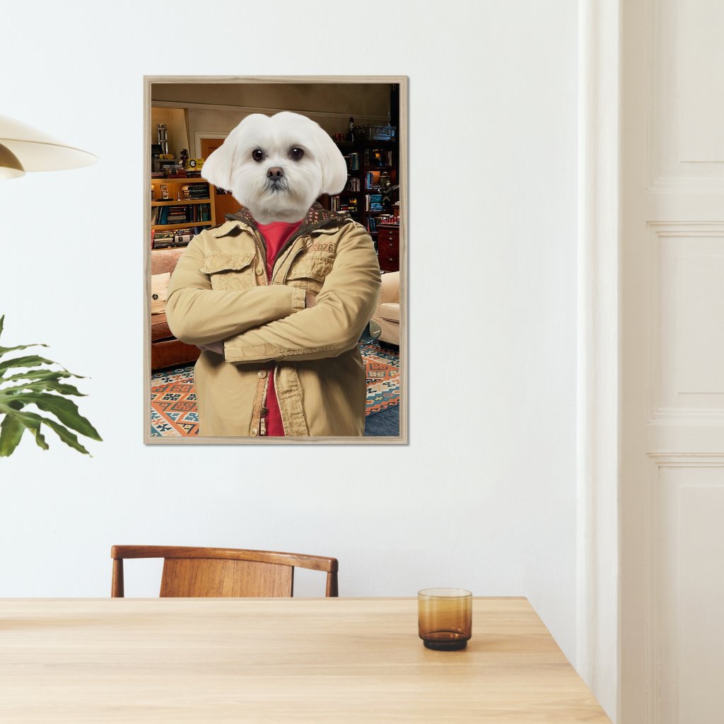 Pet Portraits | Leonard Hofstadter (Big Bang theory): Custom Pet Portrait | Paw & Glory