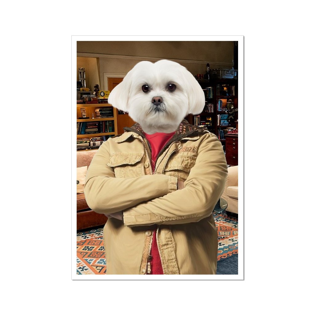 Pet Portraits | Leonard Hofstadter (Big Bang Theory): Custom Pet Poster | Paw & Glory