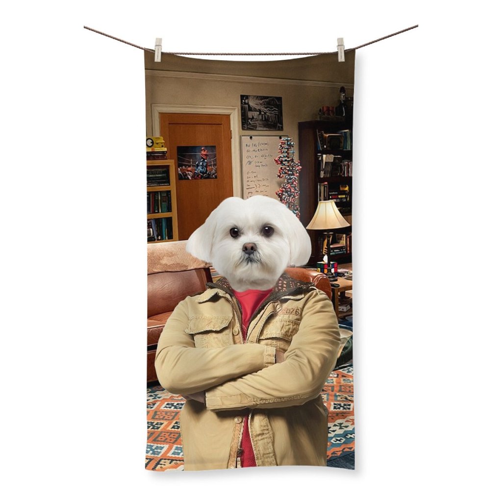 Pet Portraits | Leonard Hofstadter (Big Bang Theory): Custom Pet Towel | Paw & Glory