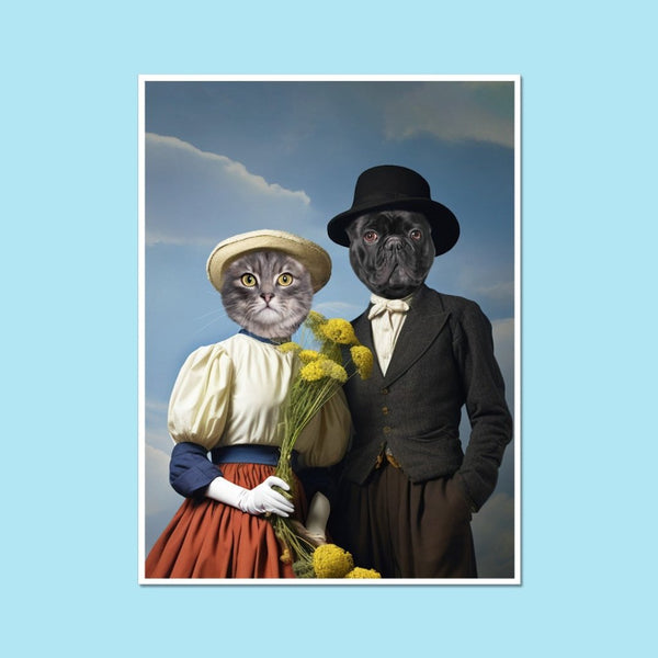 Lord and Lady: Custom Pet Poster | royal pet portrait | Paw & Glory