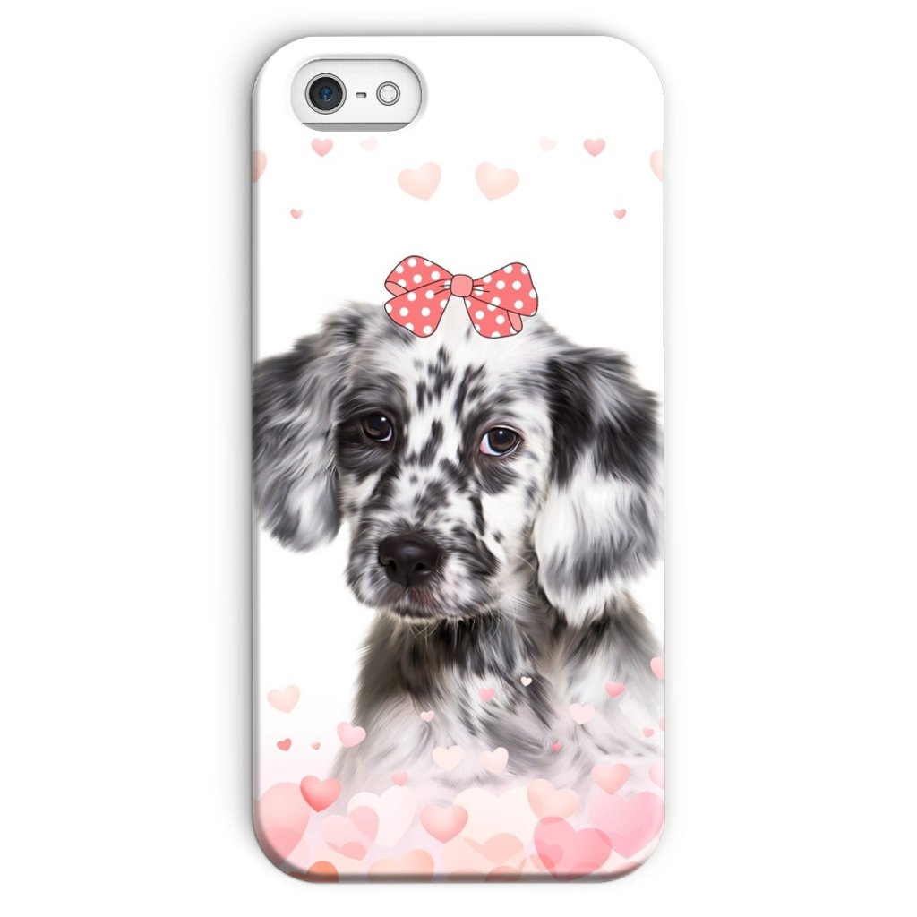Pet Portraits | Love Bomb: Custom Minimalist One Pet Snap Phone Case | Paw & Glory