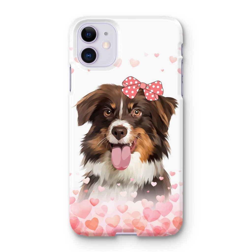 Pet Portraits | Love Bomb: Custom Modern One Pet Snap Phone Case | Paw & Glory