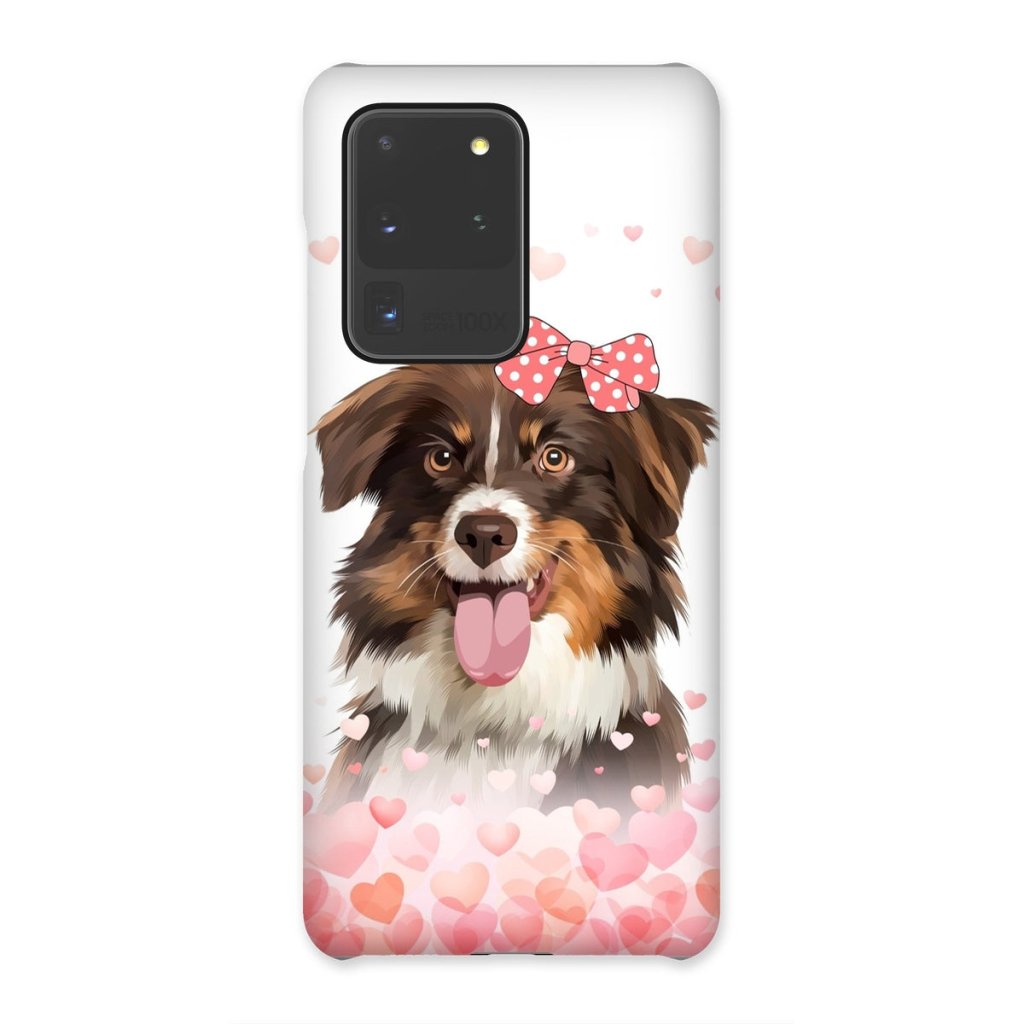 Pet Portraits | Love Bomb: Custom Modern One Pet Snap Phone Case | Paw & Glory