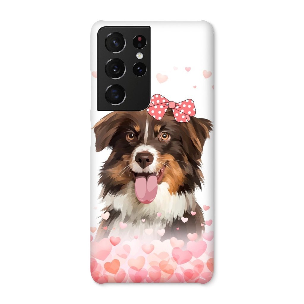 Pet Portraits | Love Bomb: Custom Modern One Pet Snap Phone Case | Paw & Glory