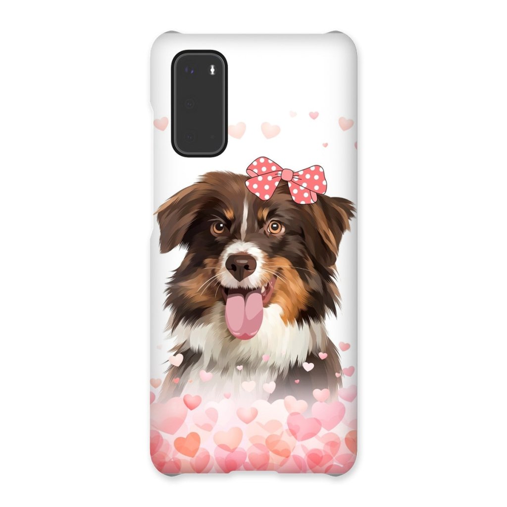 Pet Portraits | Love Bomb: Custom Modern One Pet Snap Phone Case | Paw & Glory