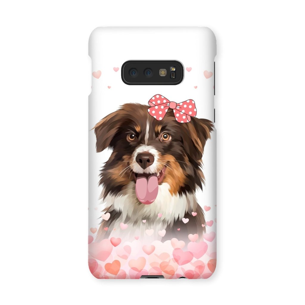 Love Bomb: Custom Modern One Pet Snap Phone Case - Paw & Glory - Dog Portraits - Pet Portraits