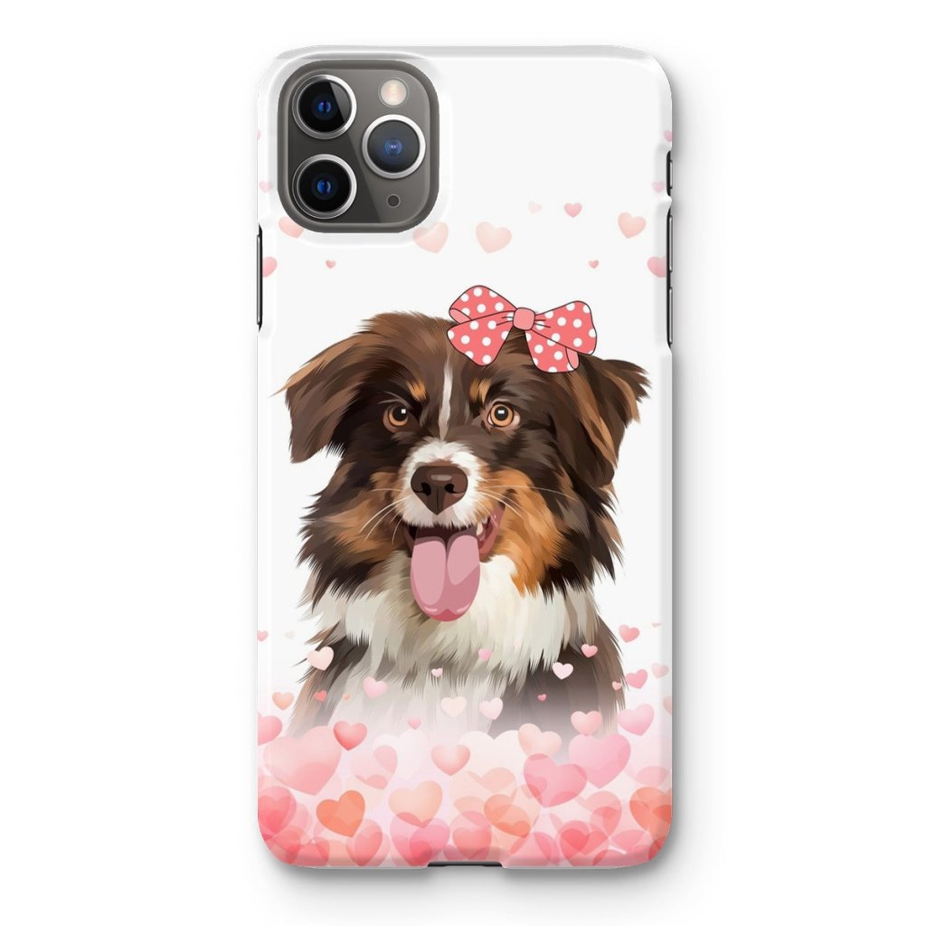 Pet Portraits | Love Bomb: Custom Modern One Pet Snap Phone Case | Paw & Glory
