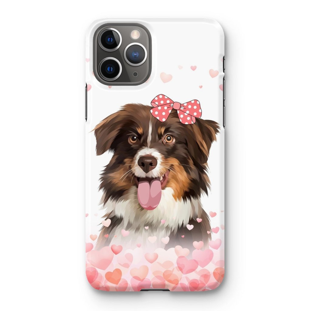 Pet Portraits | Love Bomb: Custom Modern One Pet Snap Phone Case | Paw & Glory