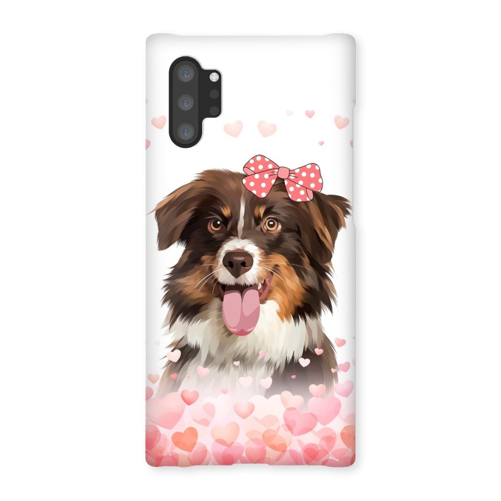 Love Bomb: Custom Modern One Pet Snap Phone Case - Paw & Glory - Dog Portraits - Pet Portraits
