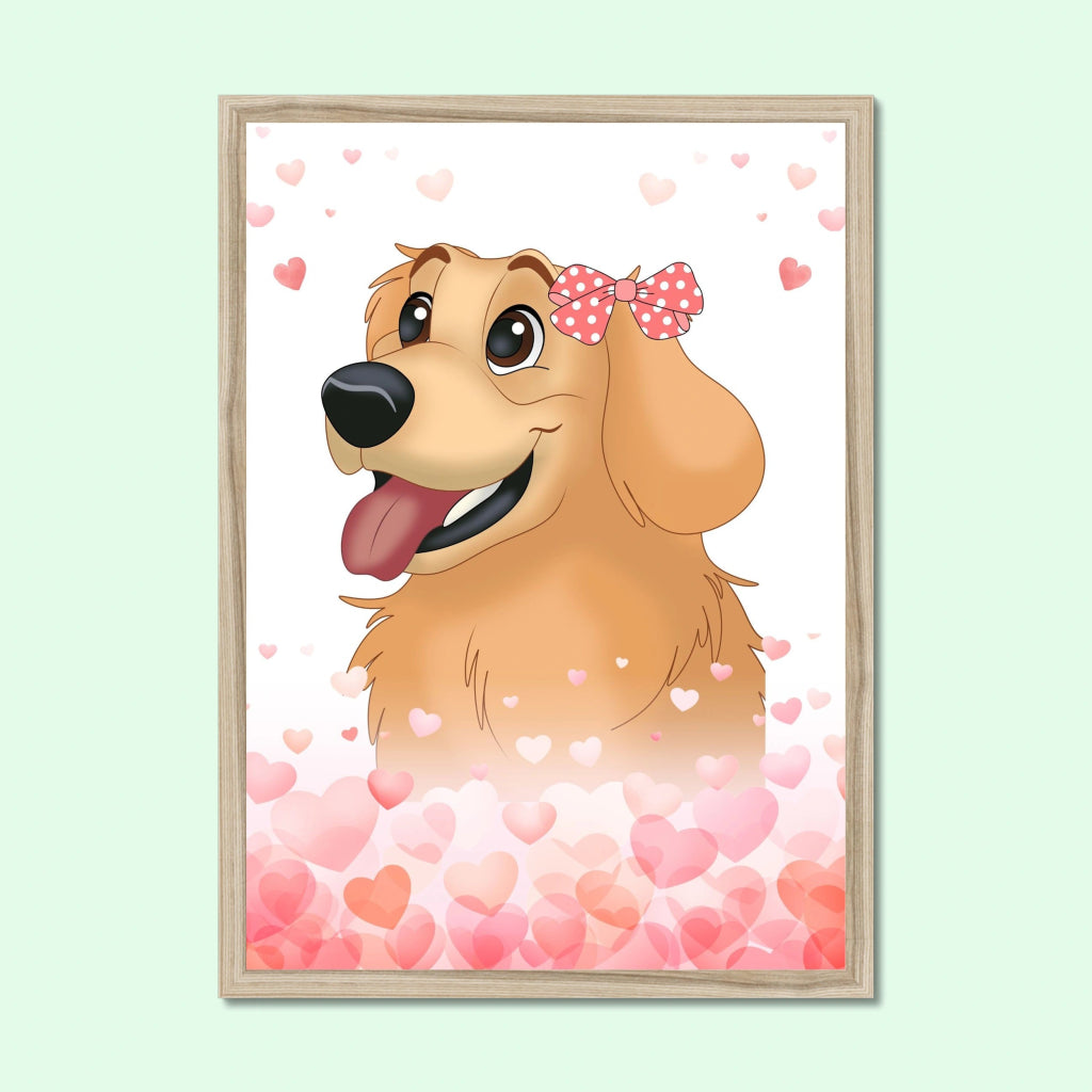 Pet Portraits | Love Bomb: Framed Pet Portrait | Paw & Glory