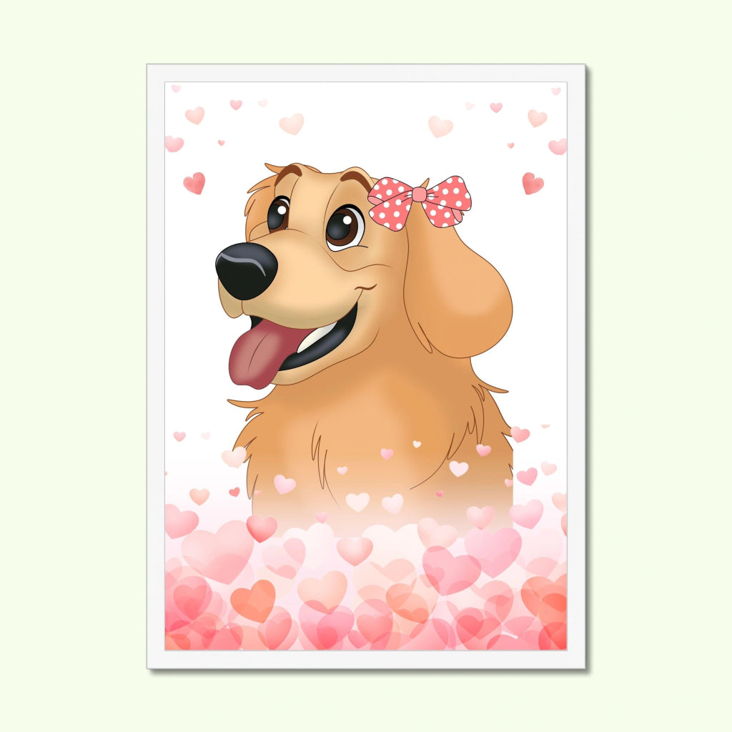 Pet Portraits | Love Bomb: Framed Pet Portrait | Paw & Glory