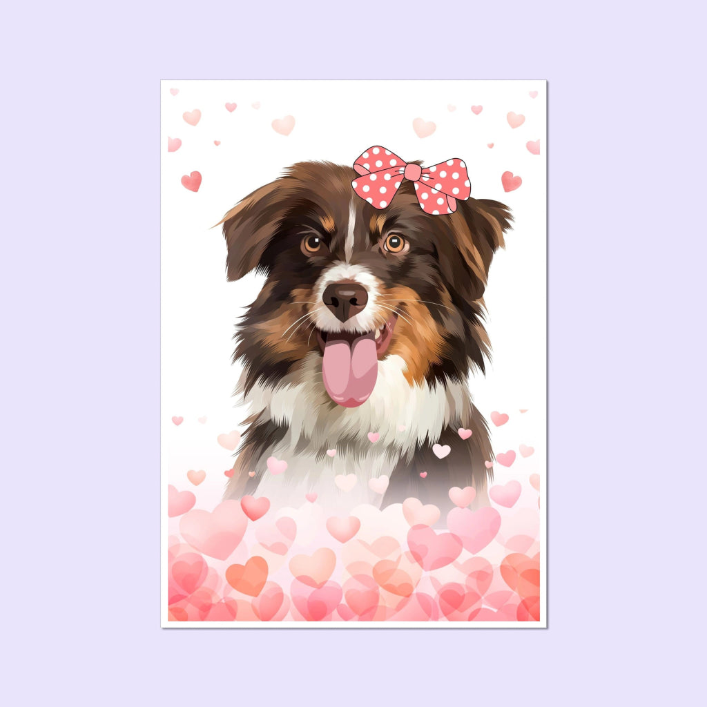 Love Bomb: Framed Pet Portrait - Paw & Glory - Dog Portraits - Pet Portraits