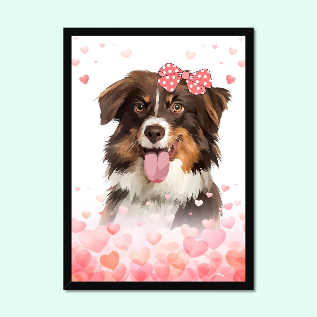 Love Bomb: Framed Pet Portrait - Paw & Glory - Dog Portraits - Pet Portraits