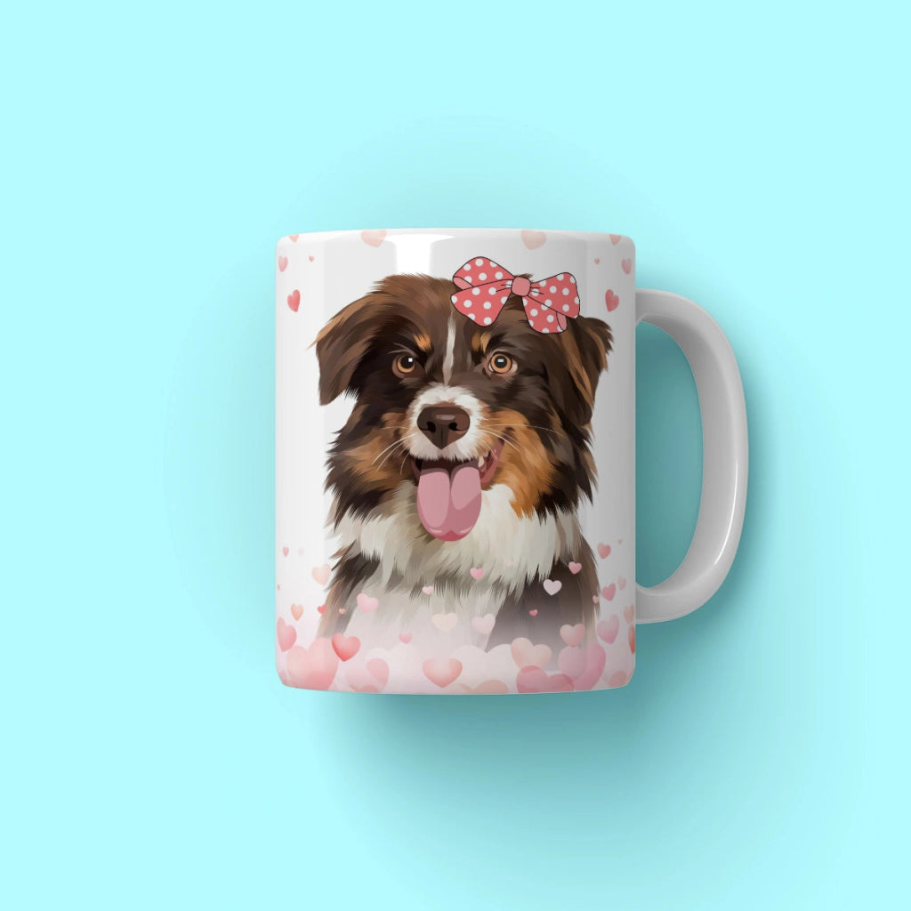 Love Bomb: Pet Coffee Mug - Paw & Glory - Dog Portraits - Pet Portraits