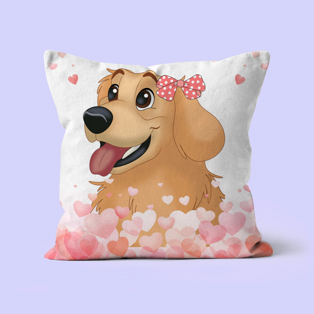 Pet Portraits | Love Bomb: Pet Portrait Pillow | Paw & Glory