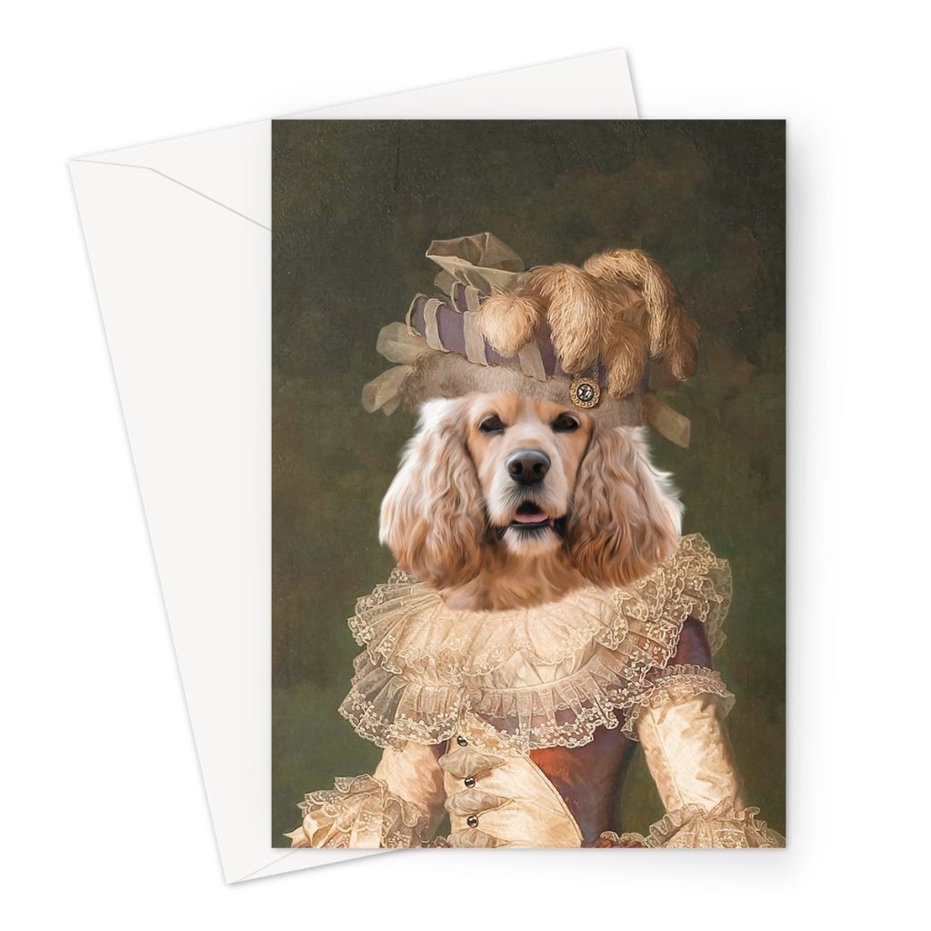 Pet Portraits | Marie Antoinette: Custom Pet Greeting Card | Paw & Glory