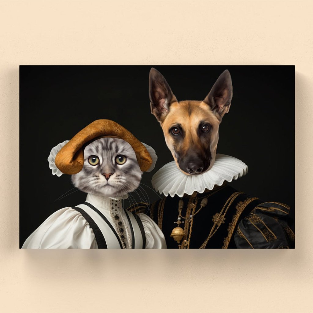 Pet Portraits | Marquess and Marchioness: Custom Pet Canvas | Paw & Glory