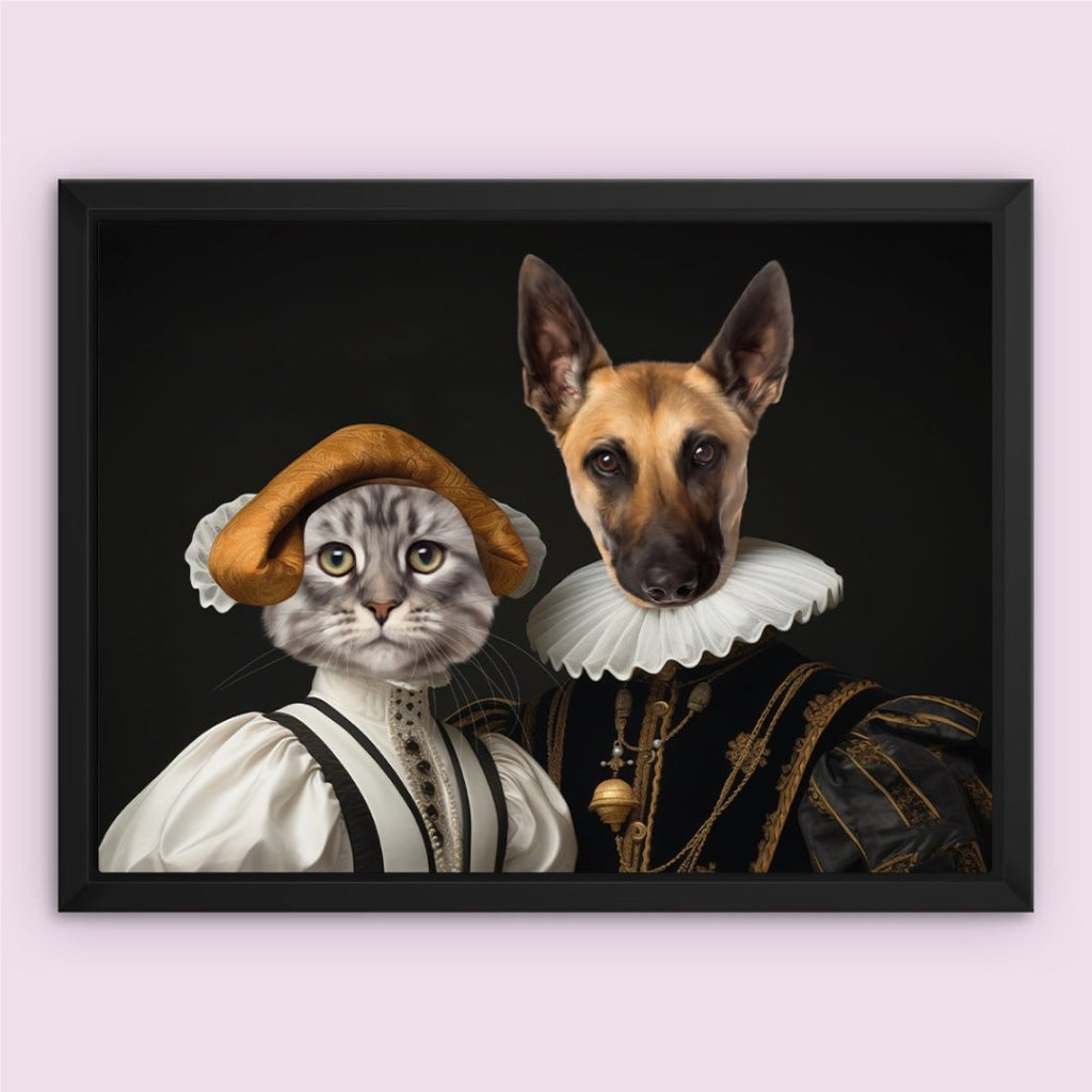 Pet Portraits | Marquess and Marchioness: Custom Pet Canvas | Paw & Glory