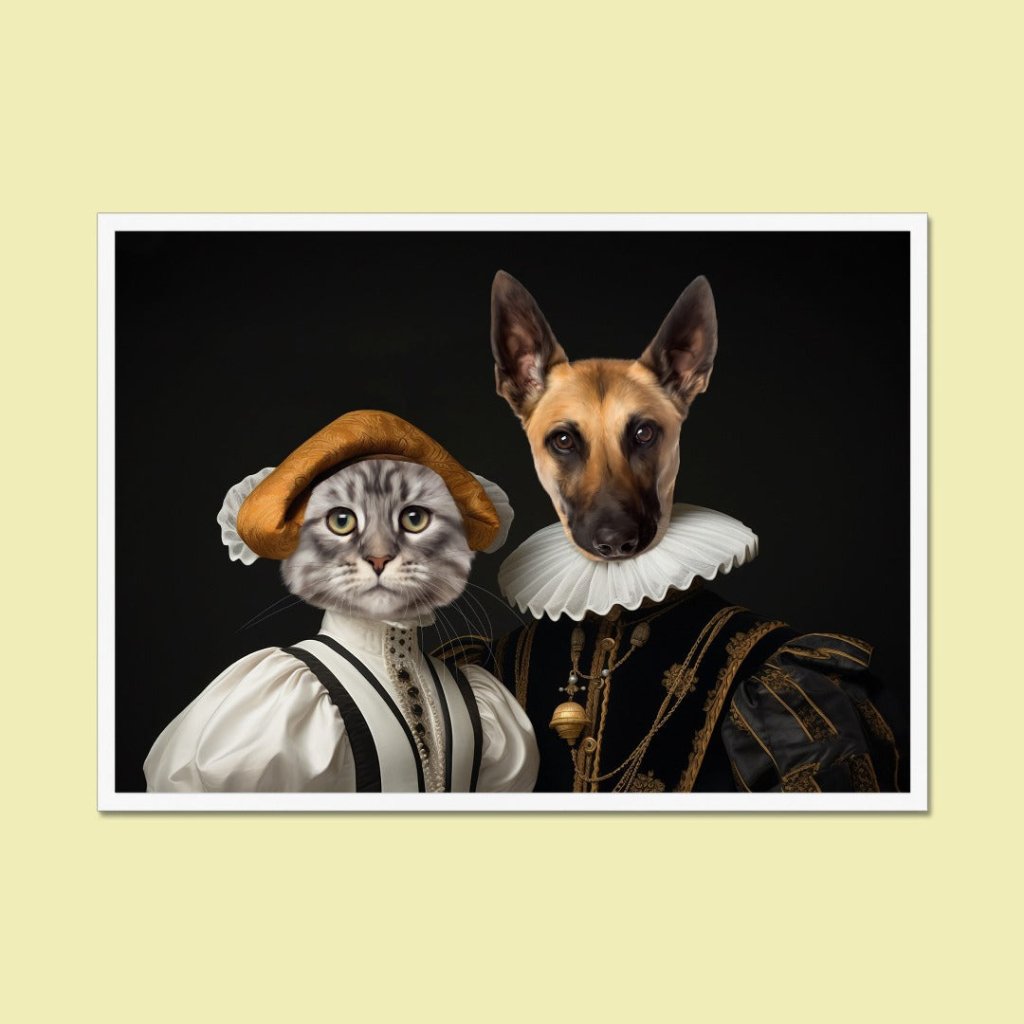 Pet Portraits | Marquess and Marchioness: Custom Pet Portrait | Paw & Glory