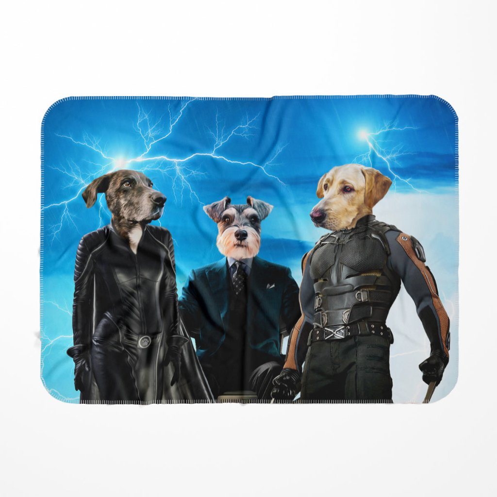 Pet Portraits | Marvellous Trio: Custom Pet Blanket | Paw & Glory