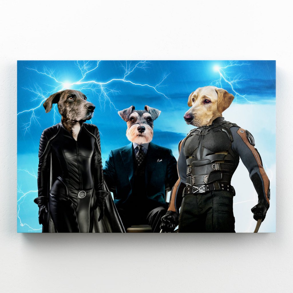 Pet Portraits | Marvellous Trio: Custom Pet Canvas | Paw & Glory