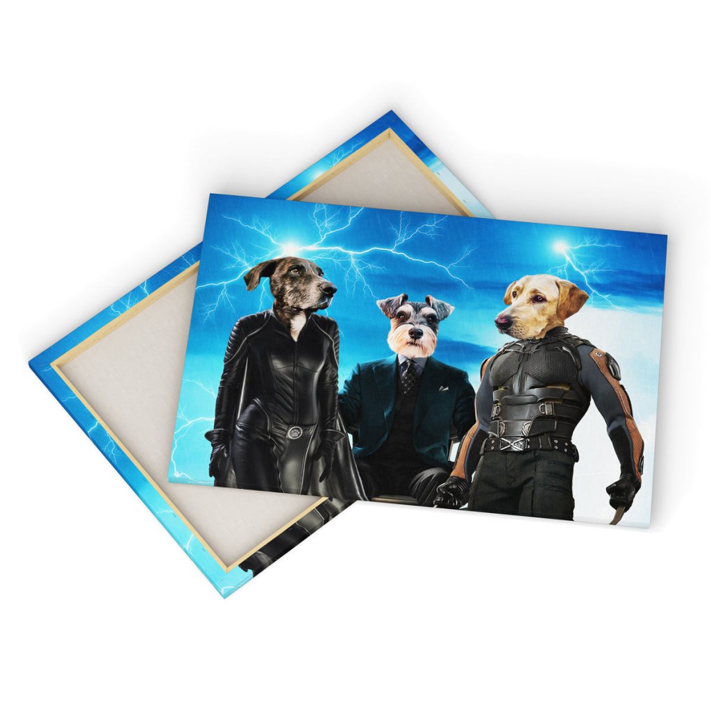 Pet Portraits | Marvellous Trio: Custom Pet Canvas | Paw & Glory