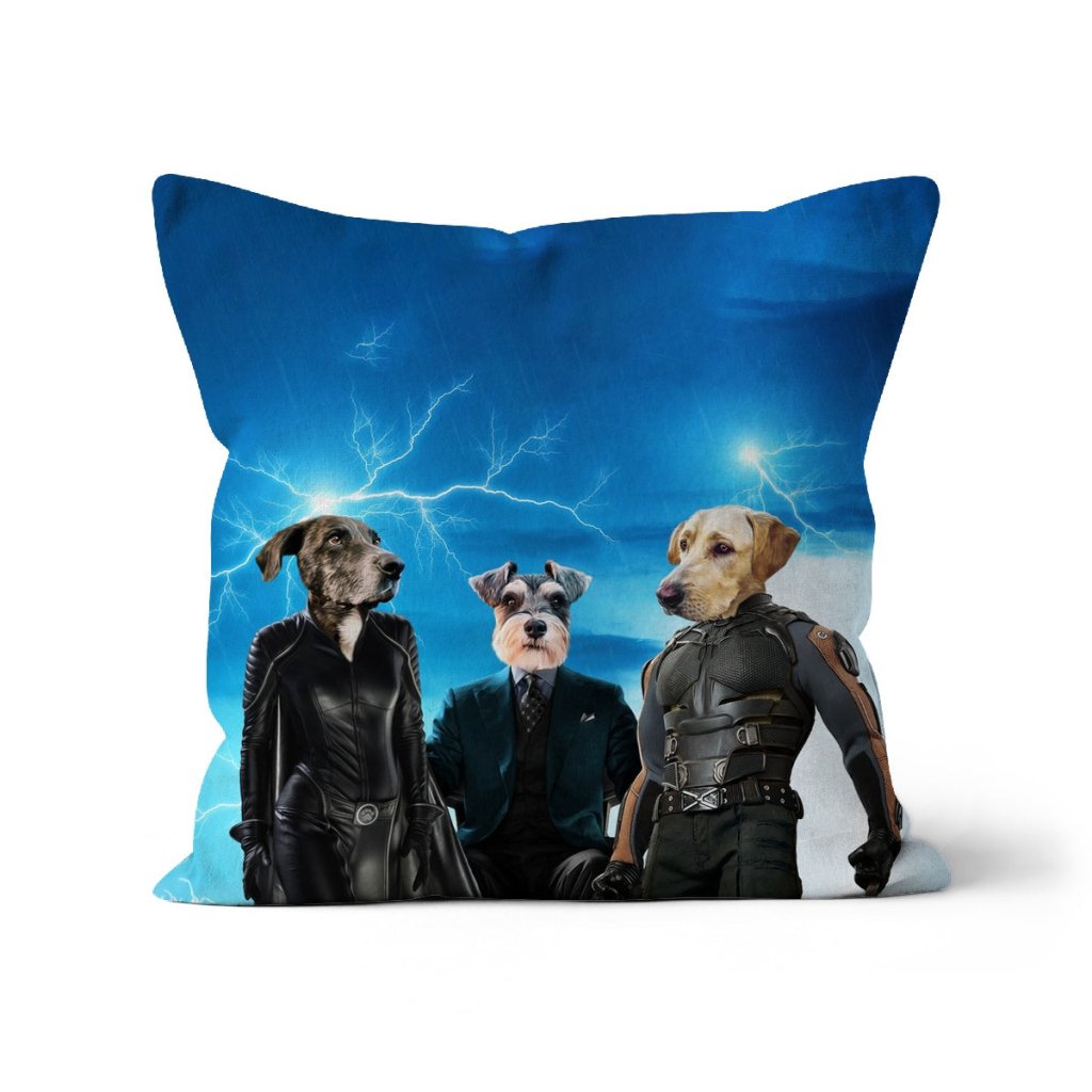 Pet Portraits | Marvellous Trio: Custom Pet Pillow | Paw & Glory