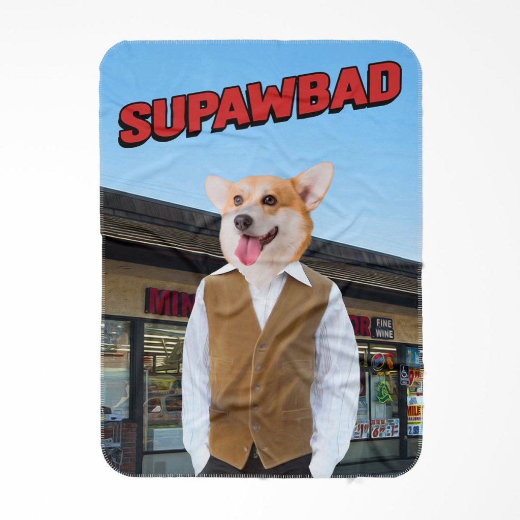 Pet Portraits | McLovin (Superbad Inspired): Custom Pet Blanket | Paw & Glory