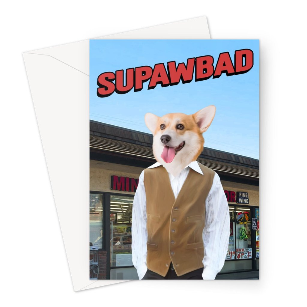 Pet Portraits | McLovin (Superbad Inspired): Custom Pet Greeting Card | Paw & Glory