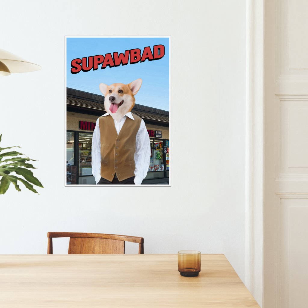 Pet Portraits | McLovin (Superbad Inspired): Custom Pet Poster | Paw & Glory