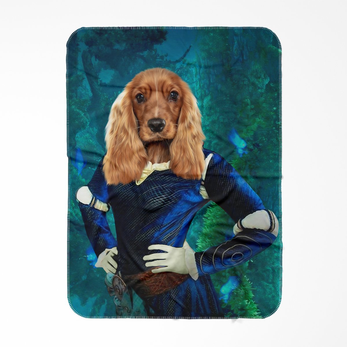 Pet Portraits | Merida (Brave Inspired): Custom Pet Blanket | Paw & Glory