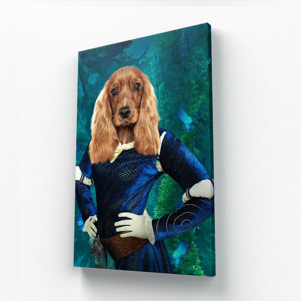 Highland Princess Custom Pet Canvas | Custom Pet Portrait Canvas | Paw & Glory