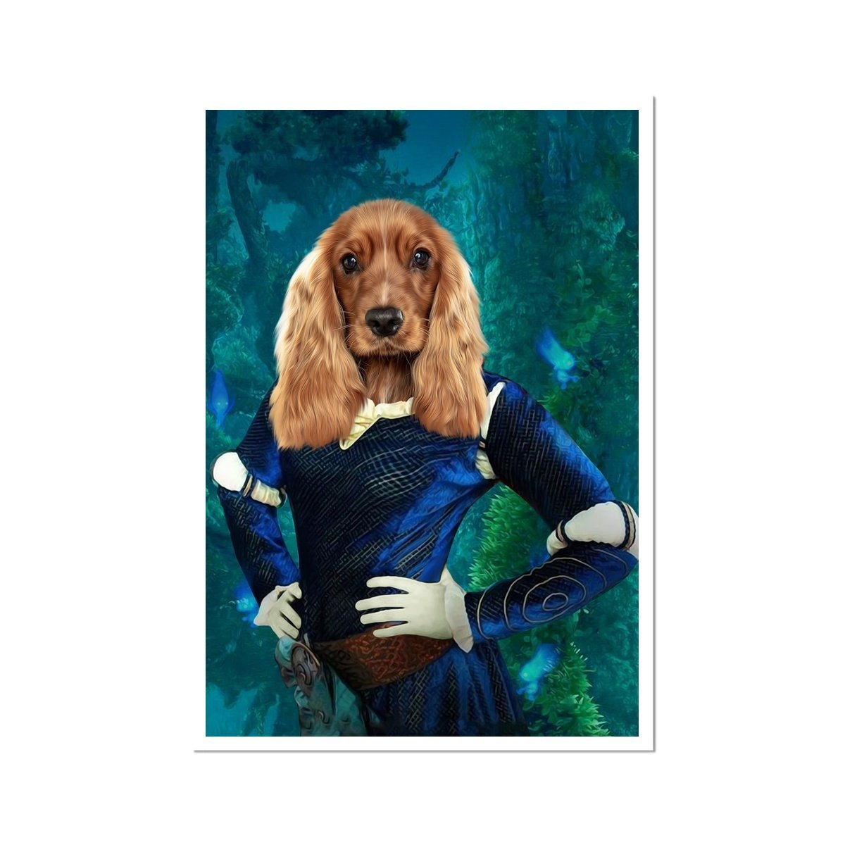 Highland Princess Custom Pet Poster | Custom Pet Portrait Print | Paw & Glory