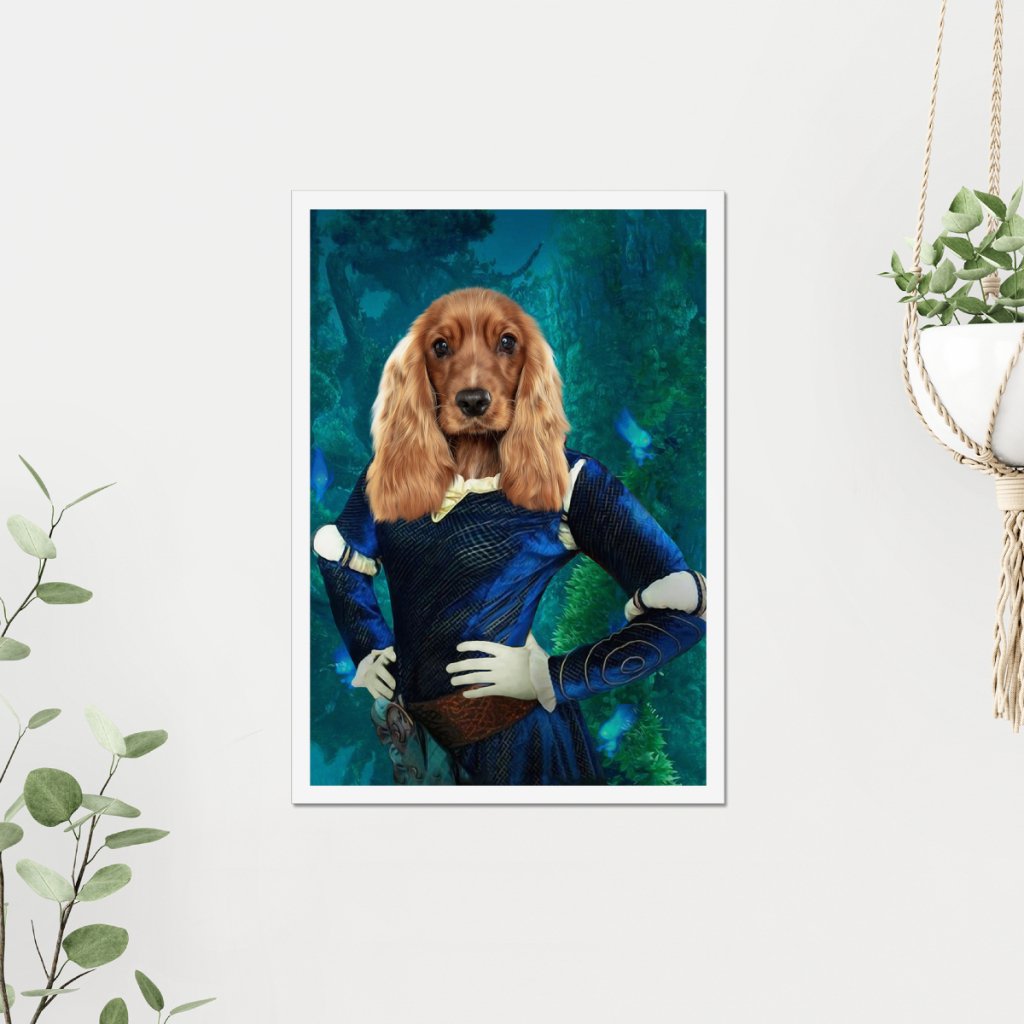 Pet Portraits | Merida (Brave Inspired): Custom Pet Poster | Paw & Glory