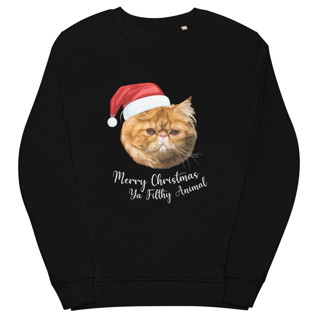 Pet Portraits | Merry Christmas Ya Filthy Animal Modern Pet Face Sweatshirt | Paw & Glory