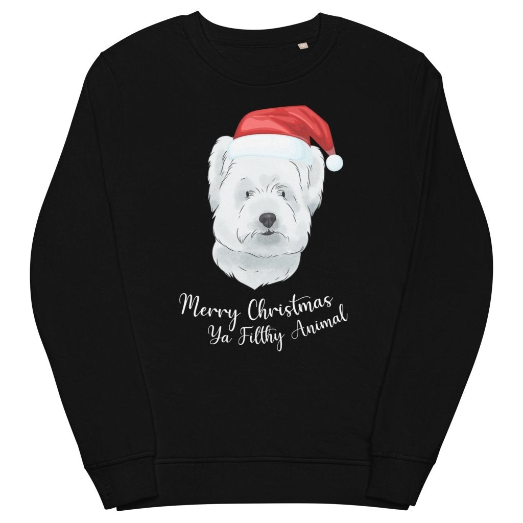 Pet Portraits | Merry Christmas Ya Filthy Animal Watercolour Pet Face Sweatshirt | Paw & Glory