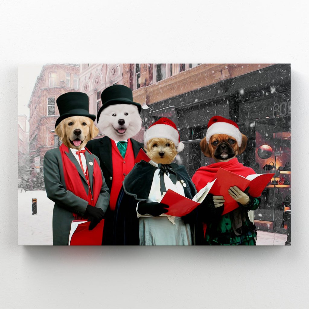 Pet Portraits | Merry Choir: Custom Pet Canvas | Paw & Glory