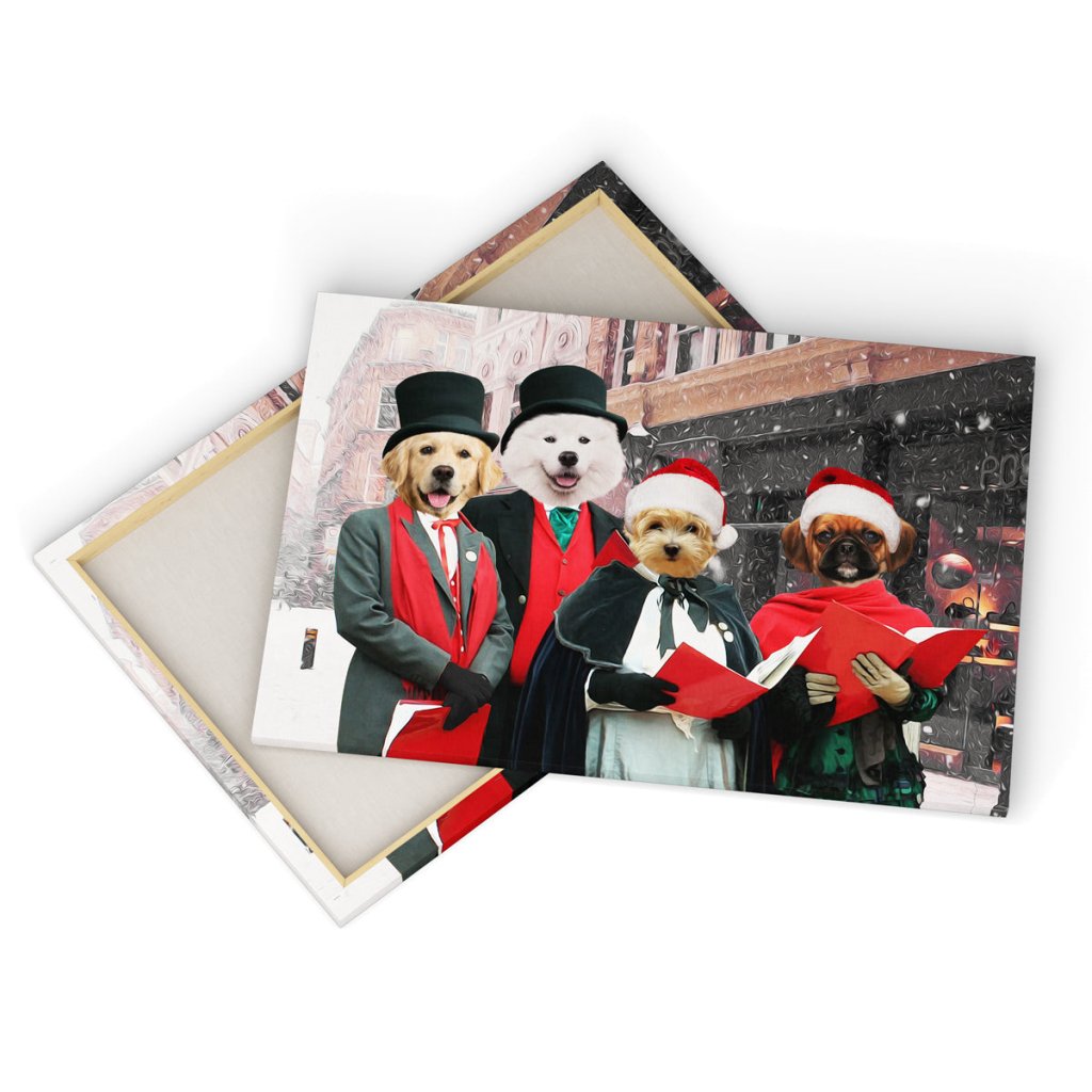 Pet Portraits | Merry Choir: Custom Pet Canvas | Paw & Glory