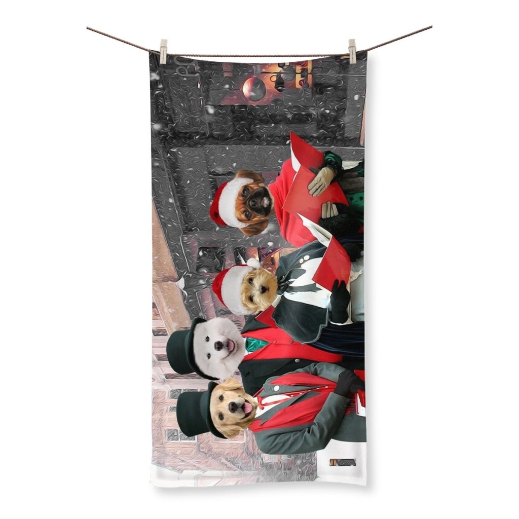 Pet Portraits | Merry Choir: Custom Pet Towel | Paw & Glory