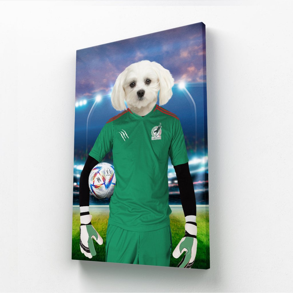 Pet Portraits | Mexico Football Team (FIFA 2022): Custom Pet Canvas | Paw & Glory