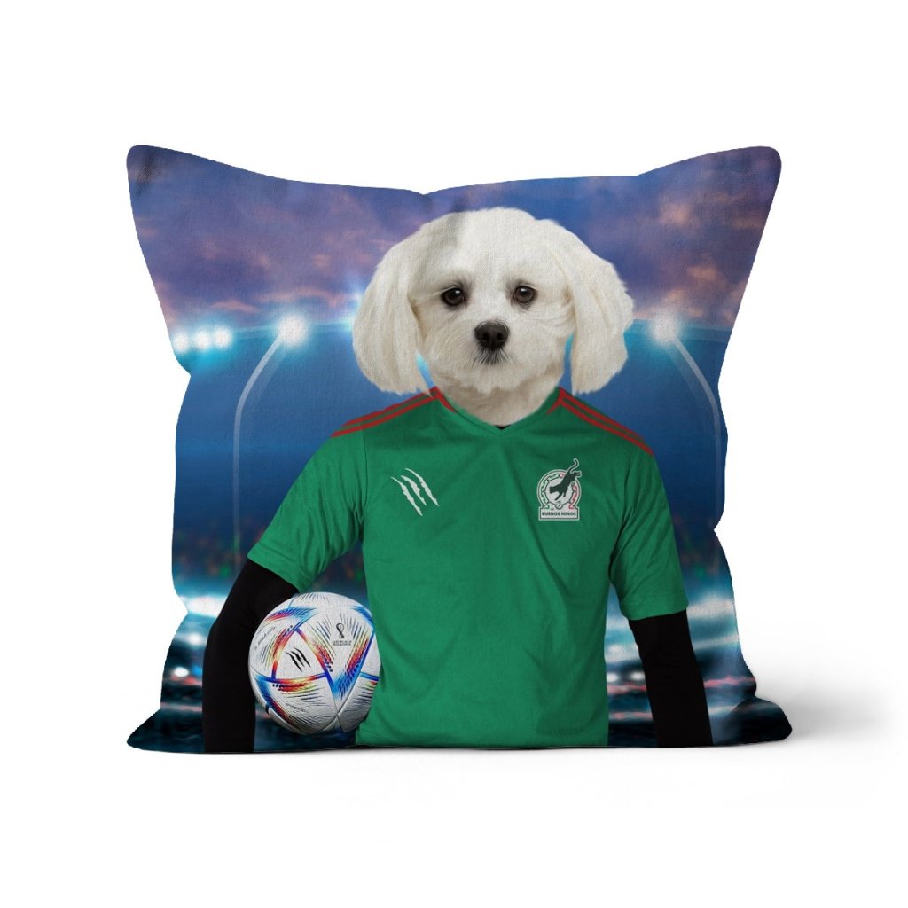 Pet Portraits | Mexico Football Team (FIFA 2022): Custom Pet Pillow | Paw & Glory