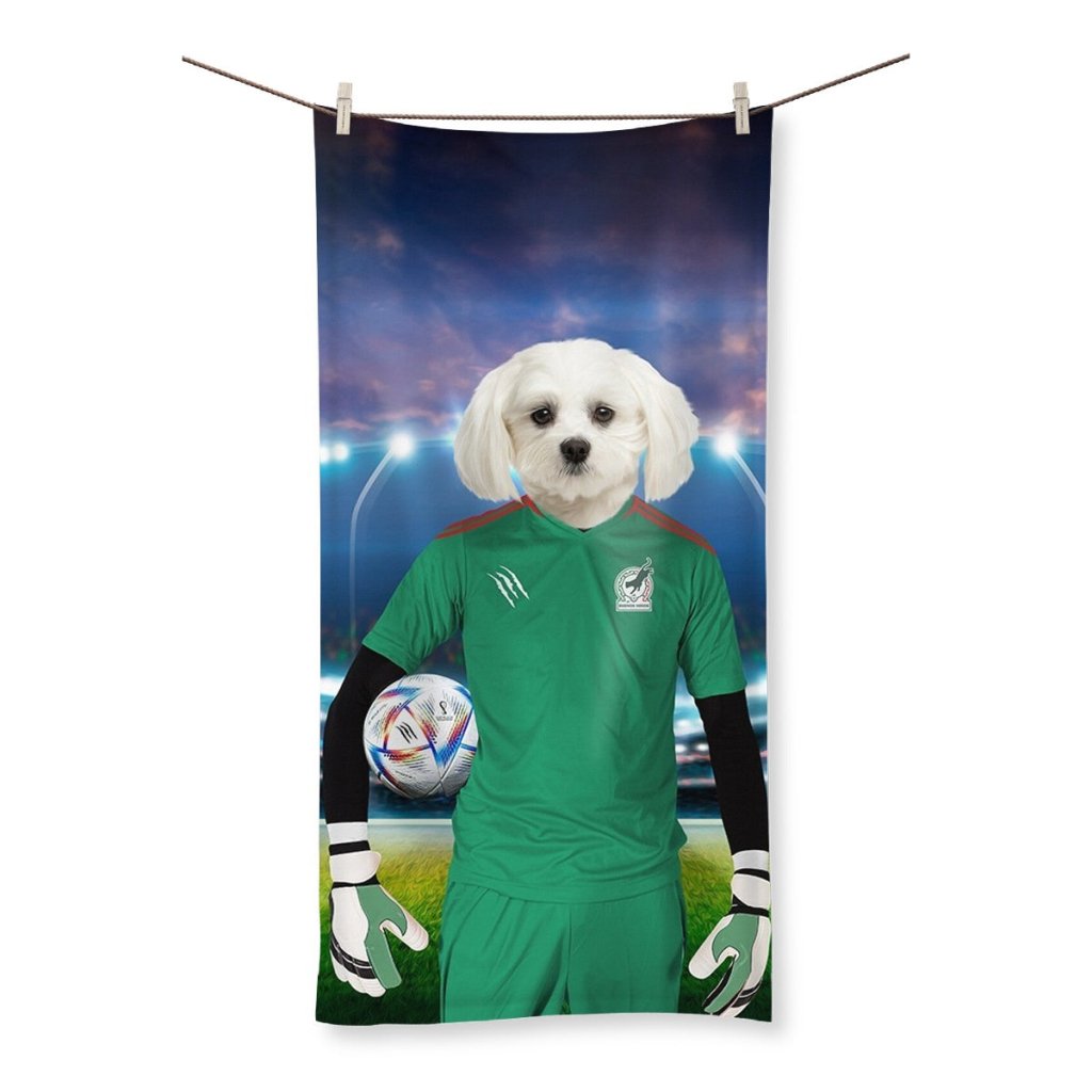 Pet Portraits | Mexico Football Team (FIFA 2022): Custom Pet Towel | Paw & Glory