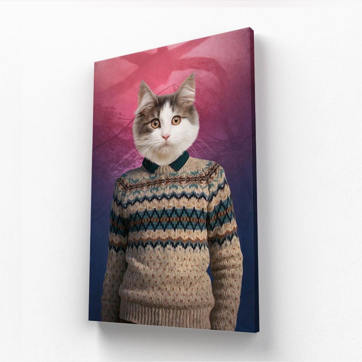Pet Portraits | Mike (Stranger Things Inspired): Custom Pet Canvas | Paw & Glory