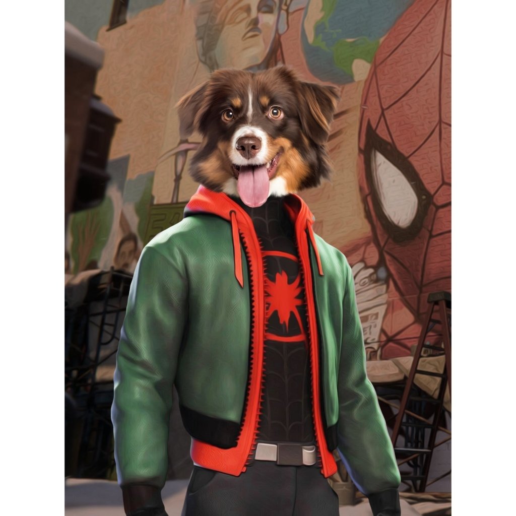 Pet Portraits | Miles Morales (Marvel Inspired): Custom Digital Download Pet Portrait | Paw & Glory