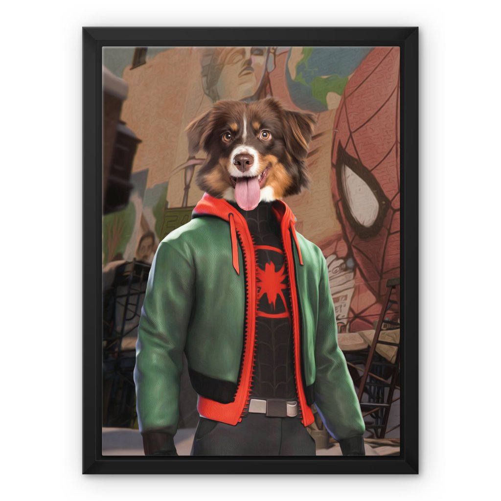 Pet Portraits | Miles Morales (Marvel Inspired): Custom Pet Canvas | Paw & Glory