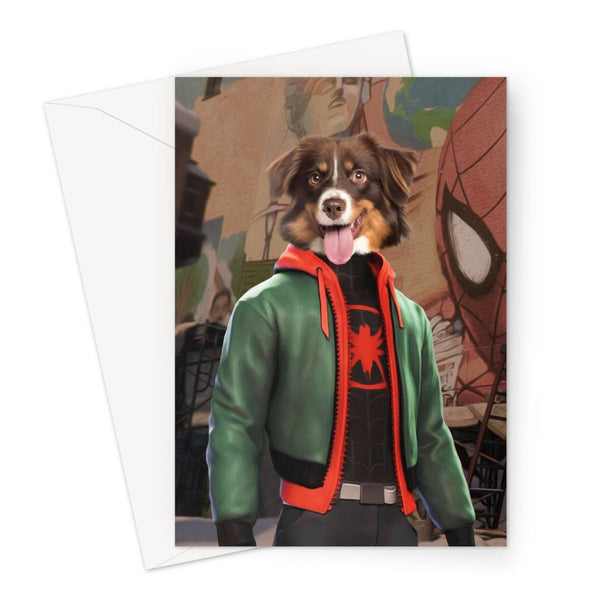 Spider Hero Custom Pet Greeting Card | Personalised Pet Gift | Paw & Glory