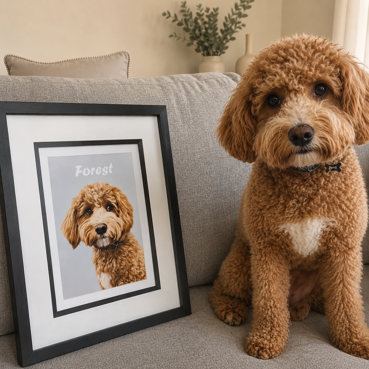 Minimalist: Custom Pet Poster - Paw & Glory - Dog Portraits - Pet Portraits