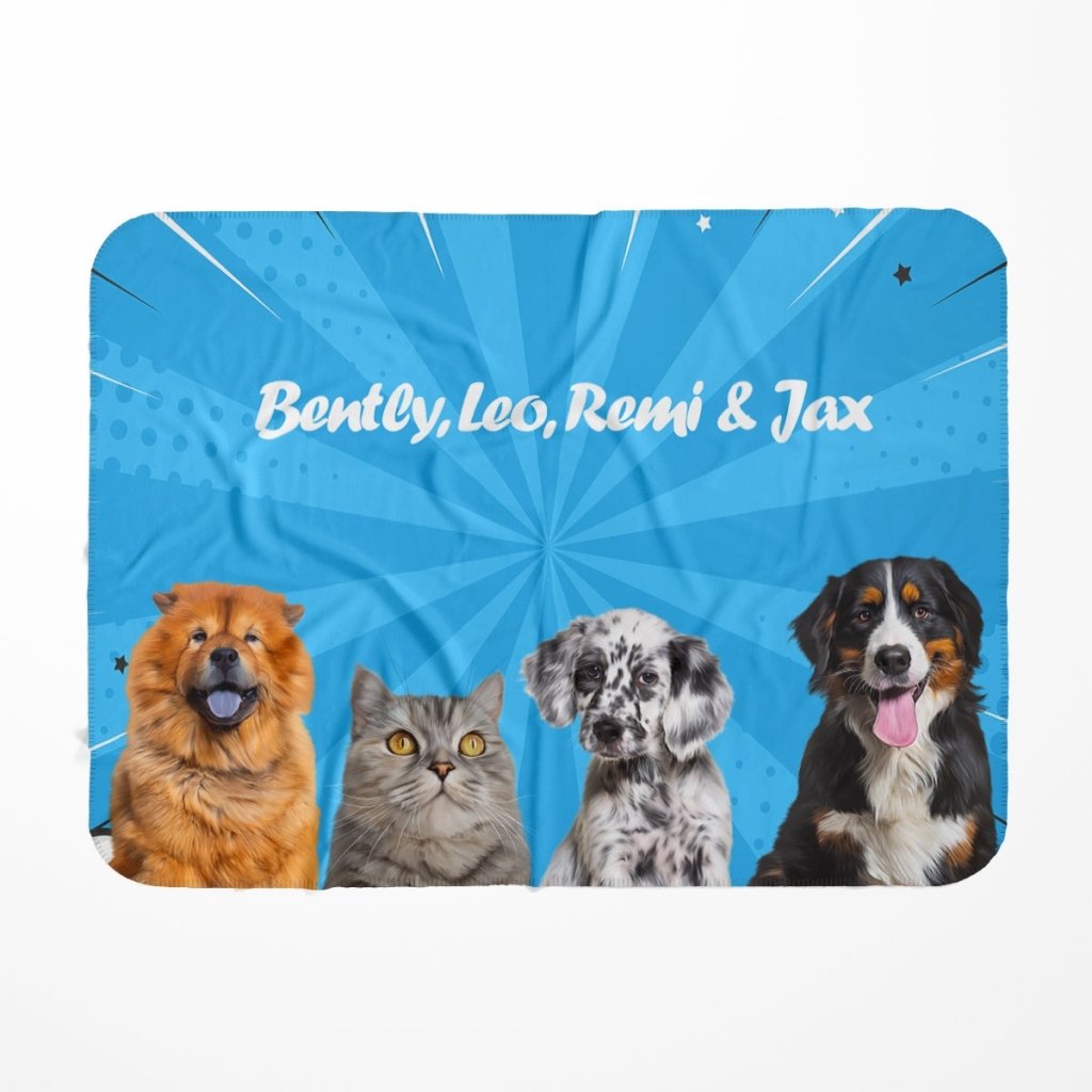 Minimalist: Custom Pet Blanket - Paw & Glory - Dog Portraits - Pet Portraits